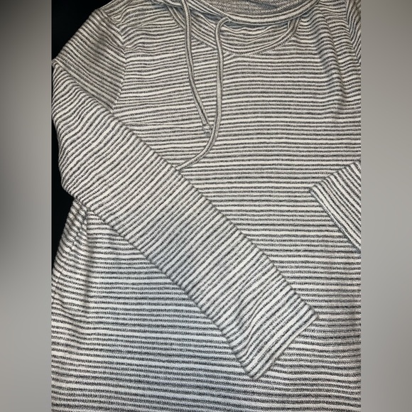 Pink Clover Cowl Neck Black and White Striped Pullover Size 2XL GUC - Picture 2 of 6